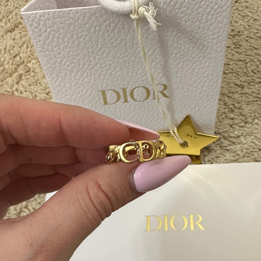 Dior Gold Chain Link Ring